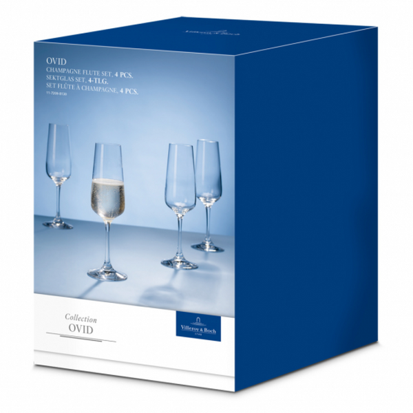 Ovid Set of champagne glasses 250 ml 4 pcs.